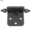 10Pcs Steel American Self Closing Spring Cabinet Hinge Home Decoration Accessories(black)
