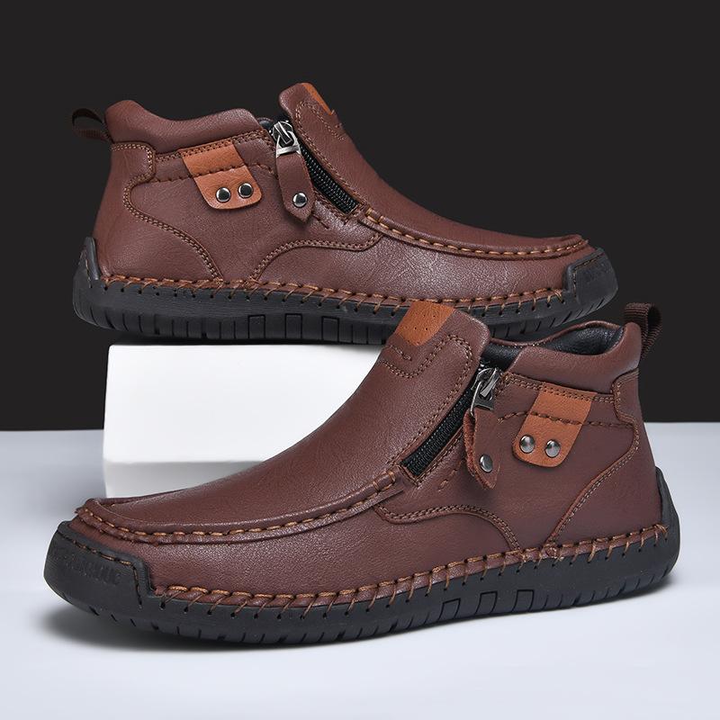 Men's shoes 2026 men's shoes outdoor casual shoes men's leather boots mid top fashionable men's boots
