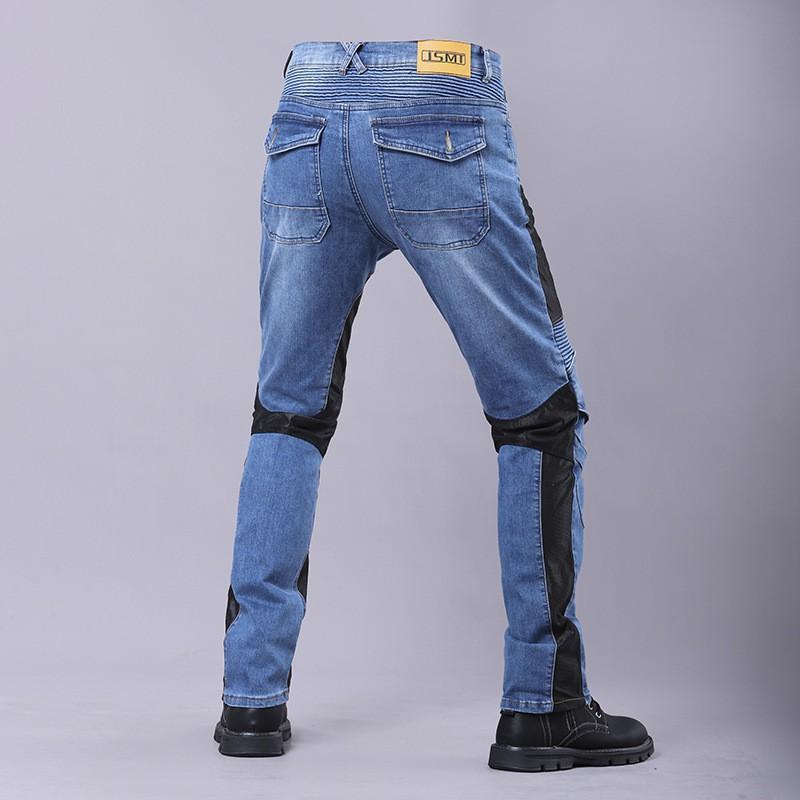 Men Women Motorcycle Riding Pants Breathable Slim Fit Cotton Blend Biker Trousers Street Touring