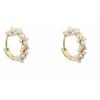 Cercei Huggie Earrings 13mm X 3.7mm for Women, Pearl Ear Hoops, Minimalist Fashion Jewelry, 925 Sterling Silver, Gift