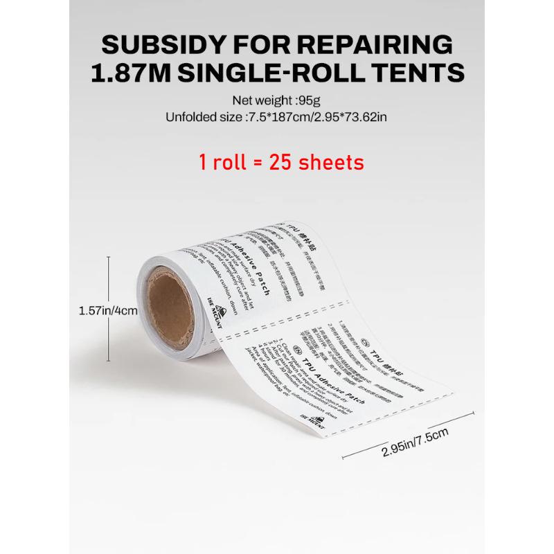 Waterproof TPU Repair Tape Kit - Self-Adhesive for Air Mattress, Pool Liners & Outdoor Gear