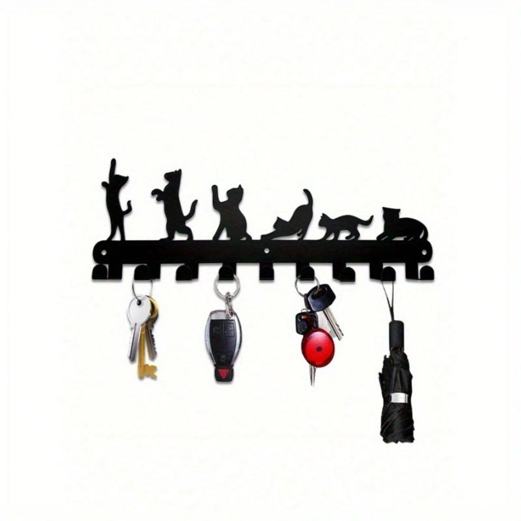 Animal Key Hanger Wall Mount Detachable Claw Print Organizer Space Saving Entryway Decor Gift