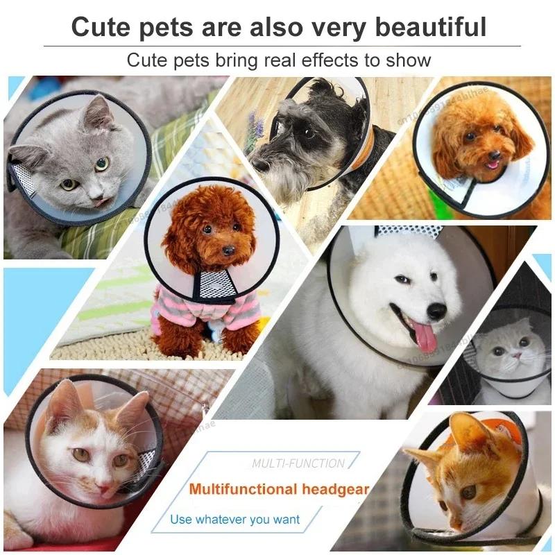 Pet Elizabeth Collar Puppy Anti Bite Grasping Collar for Small Sizes Dogs Recovery Cone Ring Cats Neck Wound Healing Accessories