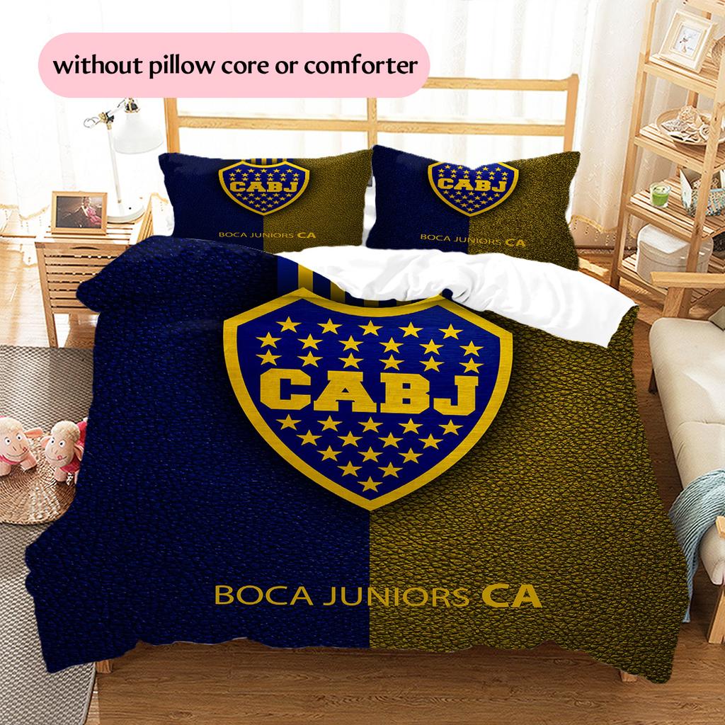 Boca Juniors Pattern Bedding Quilt Set Home Decoration Gift (1 * duvet cover + 2 * pillowcase without core)
