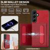 LC.IMEEKE L5 For Samsung Galaxy S25 FE Magnetic Phone Case Leather Back Cover with Detachable Card Holder