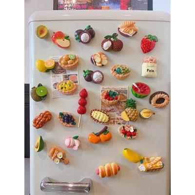 Creative Fridge Magnet Decor 3D Cute Cartoon Fruit Message Board Refrigerator Magnet Sticker for Kids Toy Gift Home Decoration