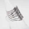 Used X941 Marcasite Marcasite 925 Engraved Ring Design Silver Ring Vintage No. 14
