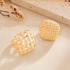 2Pcs/Set Luxury Geometric Adjustable Open Rings For Women Vintage Irregular Square Chunky Knuckle Ring Wedding Jewelry