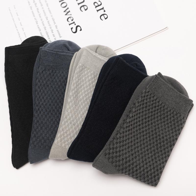 10 Paar Herrensocken aus Bambusfaser, lang, schwarz, Business, weich, atmungsaktiv, neue hochwertige Herbstsocken für Männer, Übergröße EU 38–48