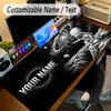 Astronaut Space Theme Personalized Mouse Pad Custom Name Text Non Slip Desk Pad For Laptop Office Desktop
