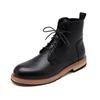 British stylish mens casual cowboy boots lace-up black brown shoes outdoors desert boot street style handsome ankle botas hombre