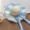Flower Sun Hat Big Bowknot Sun Protection Hat Lolita Straw Hat  Or Women