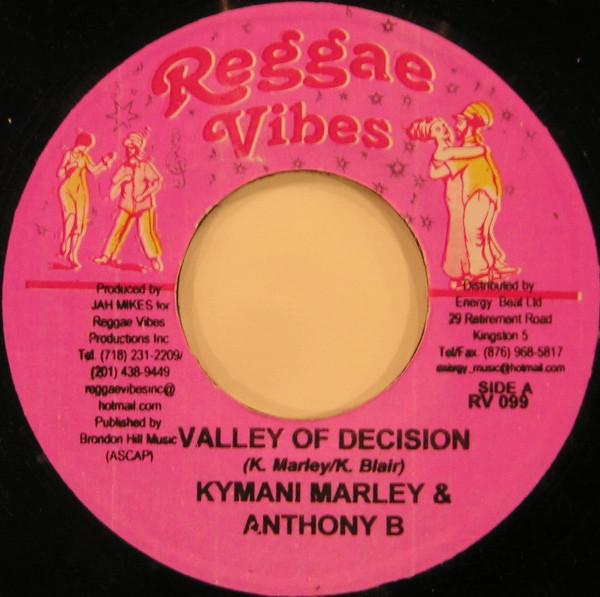 

7inch Record KYMANI MARLEY & ANTHONY B - Vally Of Decision RV099 Reggae Vibes 2003 Jamaica Reggae, Ska & Dub Used