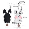 New Bunny Acrylic Easter Earrings for Women Glitter Colorful Cute Cartoon Rabbit Drop Earring Pendant 2025 Fashion Jewelry Gifts