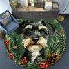 Tappeto Rotondo Cane Schnauzer, Tappeto per Soggiorno Camera da Letto Divano Stanza dei Giochi Decorazione, Tappetino Antiscivolo