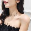 Sexy Double-Layer Invisible Fishing Line Star Collarbone Chain Temperament Korean Personality Multi-Layer Five-Pointed Star Neck Chain Short Necklace