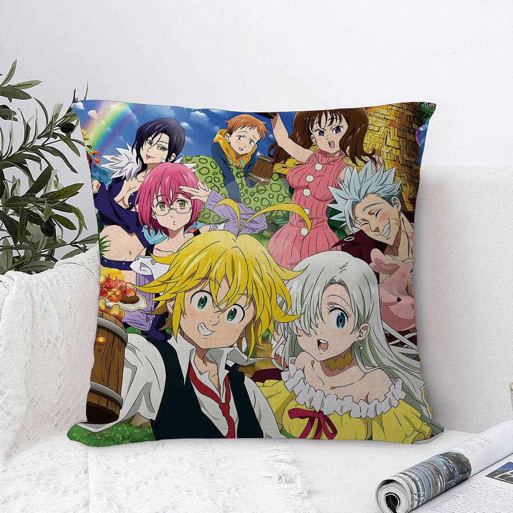 Federa Cuscino Anime Hot The Seven Deadly Sins Per Camera da Letto e Salotto Copricuscino Decorativo per Divano