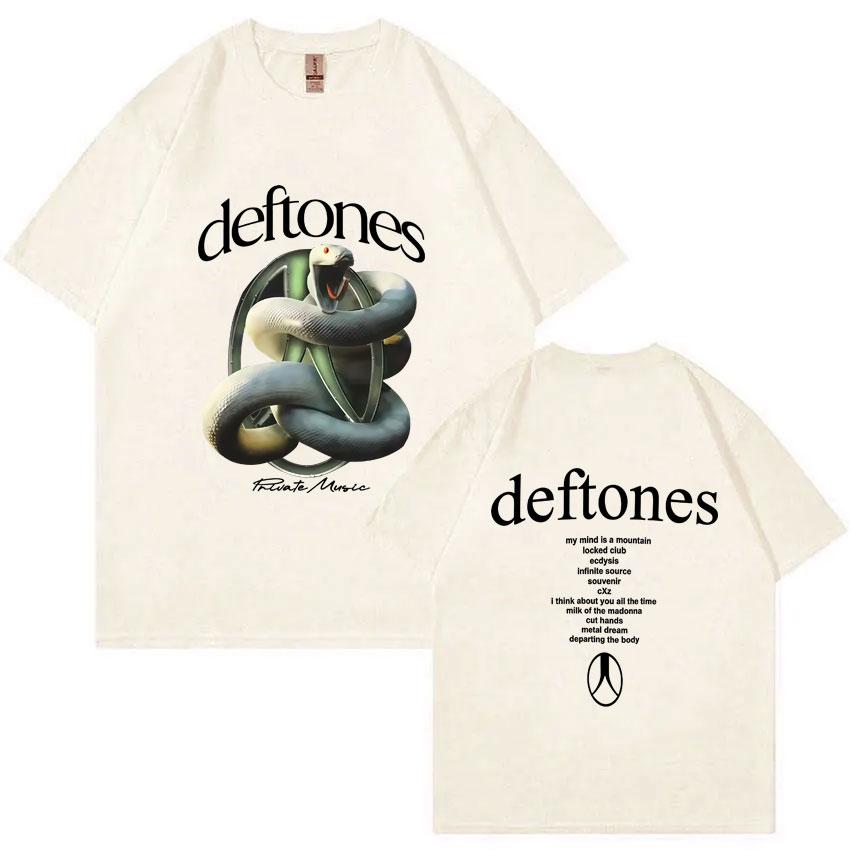 Rock Band Deftones Private Music Snake Graphic Tshirt Unisex Women Vintage Casual Soft Cotton T Shirts Unisex Fashion Streetwear