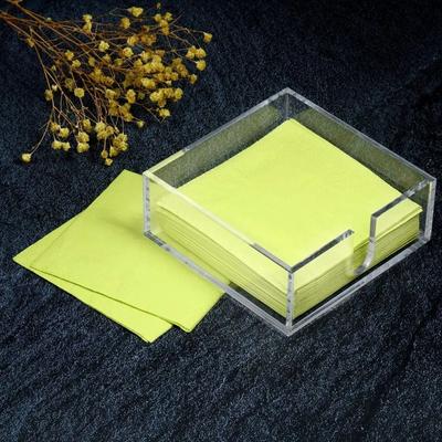 Household Transparent Napkin Holder Modern Acrylic Tissue Paper Dispenser Case Durable Square Guest Towel Holder Bathroom