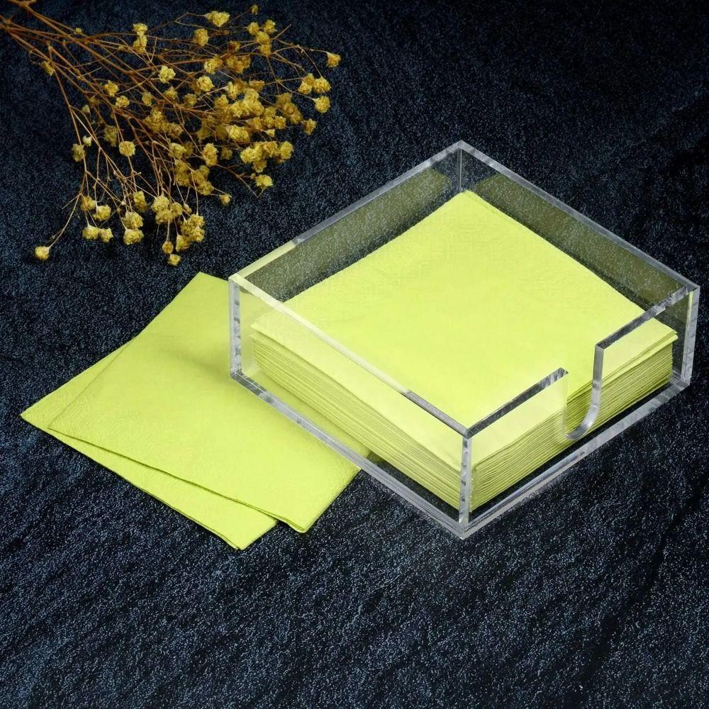 Transparent Tissue Box Acrylic Guest Towel Holder Tissue Paper Dispenser Case  Bathroom