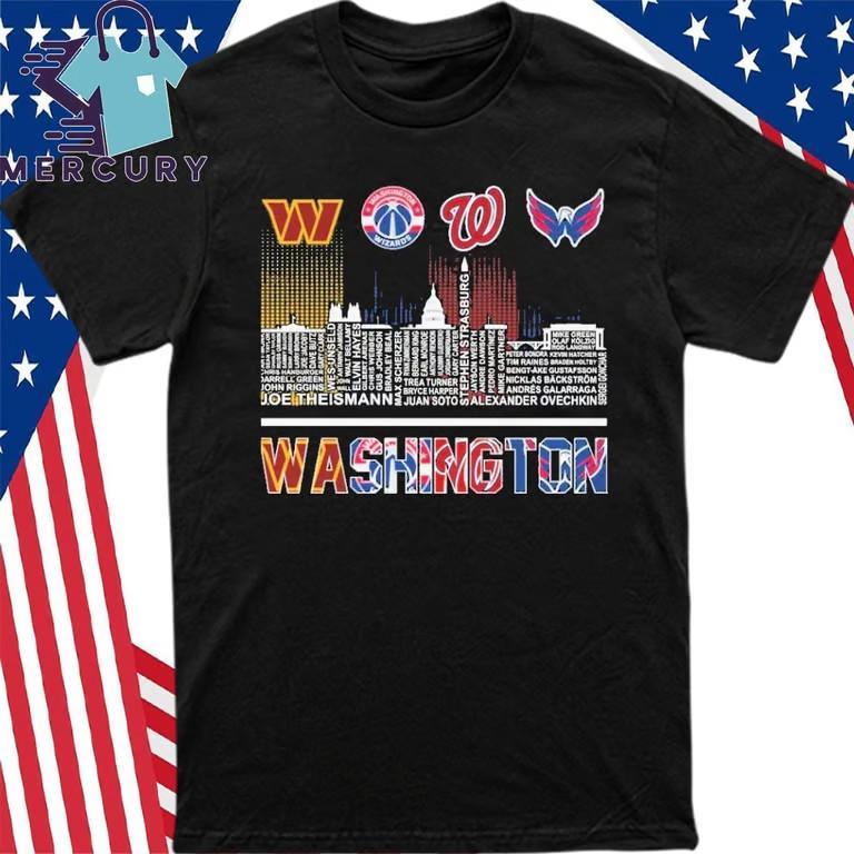Официальная футболка Washington Redskins Wizards Capitals Washington Nationals Гордая футболка Унисекс M