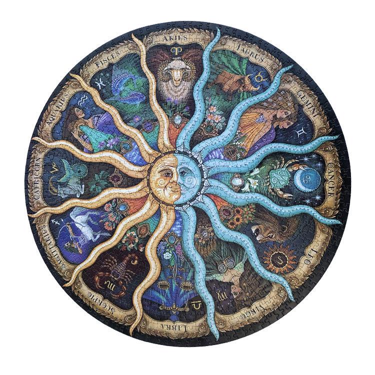 Starry Sky Space Traveler 1000-Piece Puzzle: Earth, Moon, Rainbow