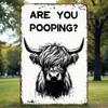 Metal Wall Art Cow Farmhouse Sign Bathroom Decor Funny Gift