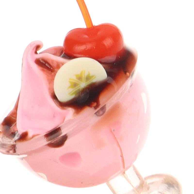 1Pcs Dollhouse Simulation Cherry Cream Cup Ice Cream Cup Mini Model Ornament Toy Dollhouse Miniature Accessories Decoration Toy