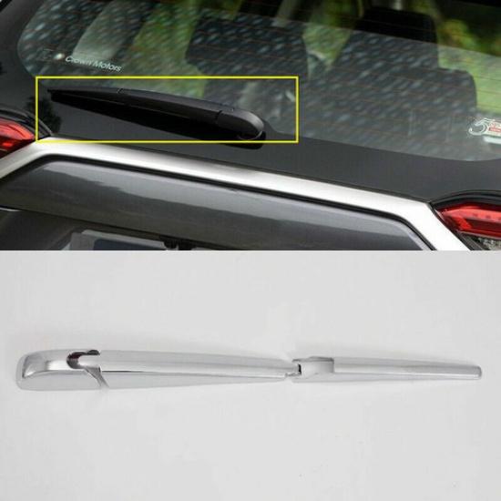 For Toyota Rav4  -  Chrome Rear Trunk Window Rain Wiper Cover Trim 3pcs