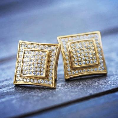 Geometric Design Stud Earrings for Women, Elegant Business Daily Wear Jewelry, Simple and Minimalist