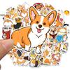 50Pcs Cartoon Corgi Decals Suitcase  Adhesive Sticker Fridge Decor