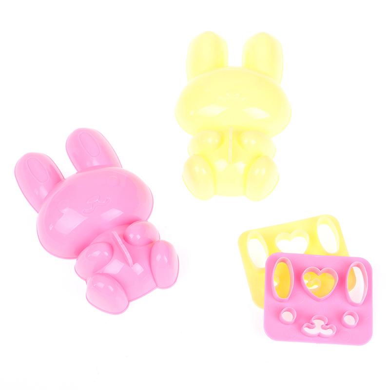 3Pcs Diy Cute Smile Sandwich Tool Sushi Nori Rice Mold Decor Cutter Bento Maker