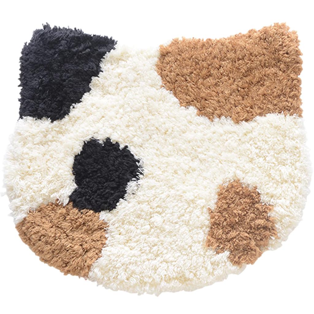 Techno Prime And Packable Chair Cushion Cat Shaped Fluffy Chair Pad Cushion 35 X 31cm Warm 70156 "Calico" Approx. Men's Women's