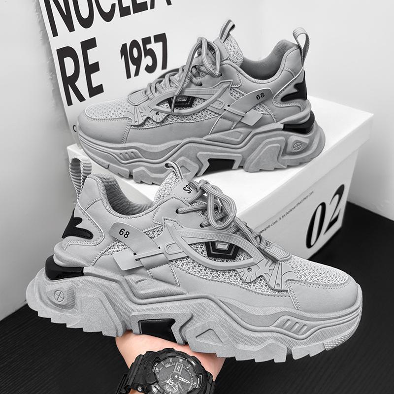 

Xiaobai мужская обувь 2025 новый тренд беговые спортивные туфли повседневные для подростков учеников средней школы платформа папа модная обувь 45