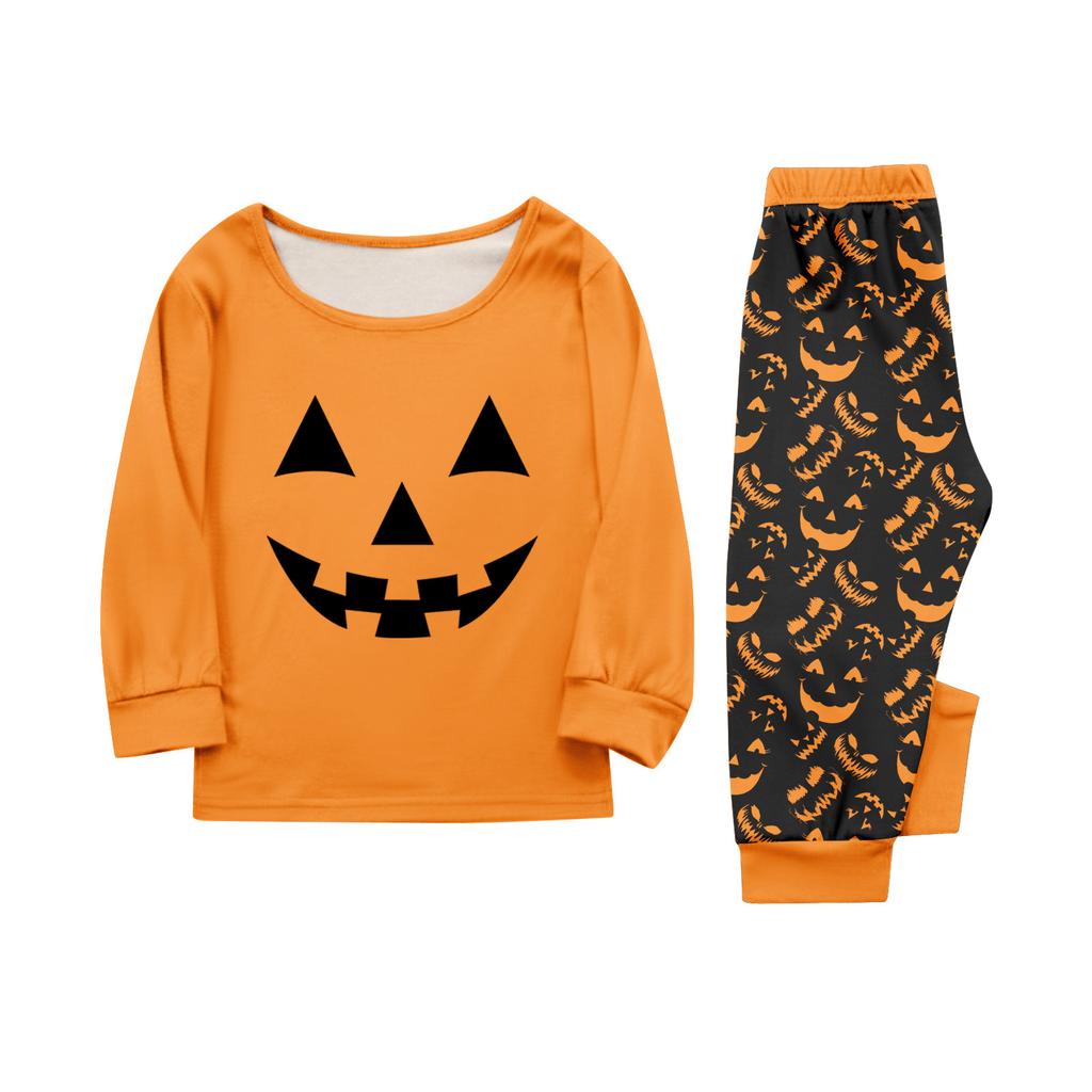 Print Cute Family Set Pajamas, Home Clothes, Family Set Long Sleeve Top Pants Set