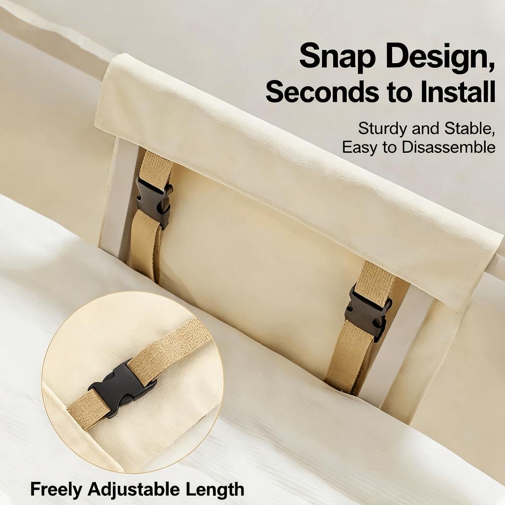 Adjustable Hanging Fabric Storage Basket with Compartments Suitable for Bottles, Wet Wipes Holder - Space-Saving Hanging Shelf