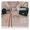 DIY TikTok-Style Grid Woven Plush Handbag - Fashionable Retro Women's Shoulder Bag