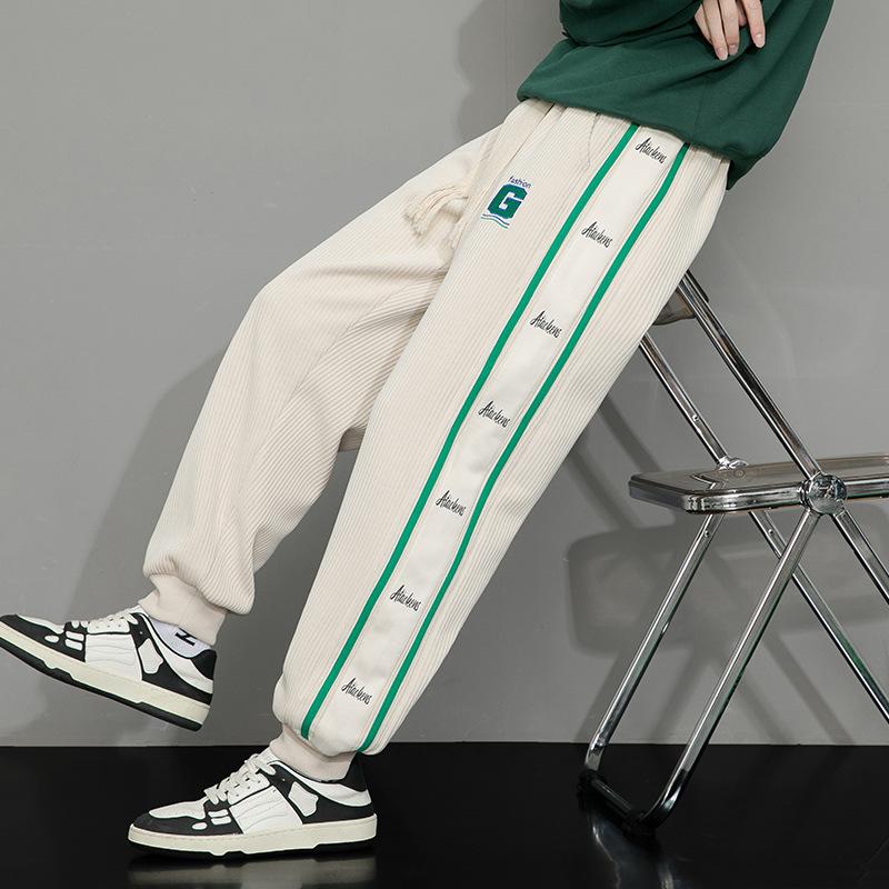 

Мужские свободные брюки большого размера на весну и осень, спортивные повседневные брюки S белый