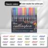 48-Color Fluorescent Dual-Line Metallic Outline Pen Set