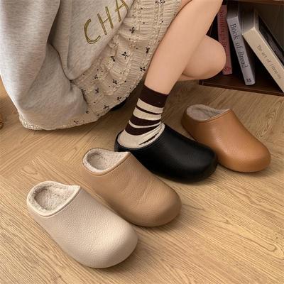 Wasserdichte Baumwoll-Hausschuhe für Damen, Herbst/Winter, für den Innenbereich, Stil 2025, Rutschfest, Warme Haushaltsschuhe, Unisex, Grenzüberschreitendes Design