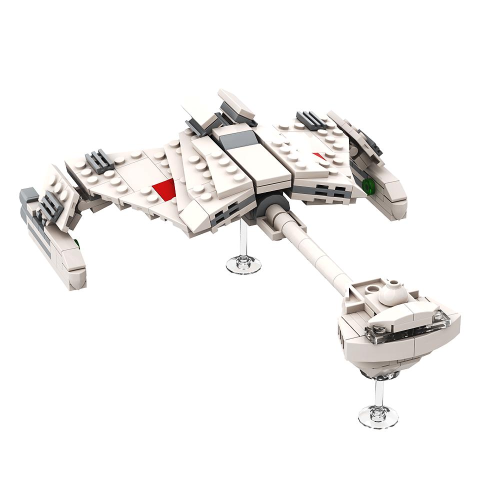 Gobricks MOC Klingon D7 Nave da Battaglia Crociera Modello Blocchi di Costruzione Giocattoli Educativi Set Astronave Mattoncino Per Bambino Regalo di Compleanno
