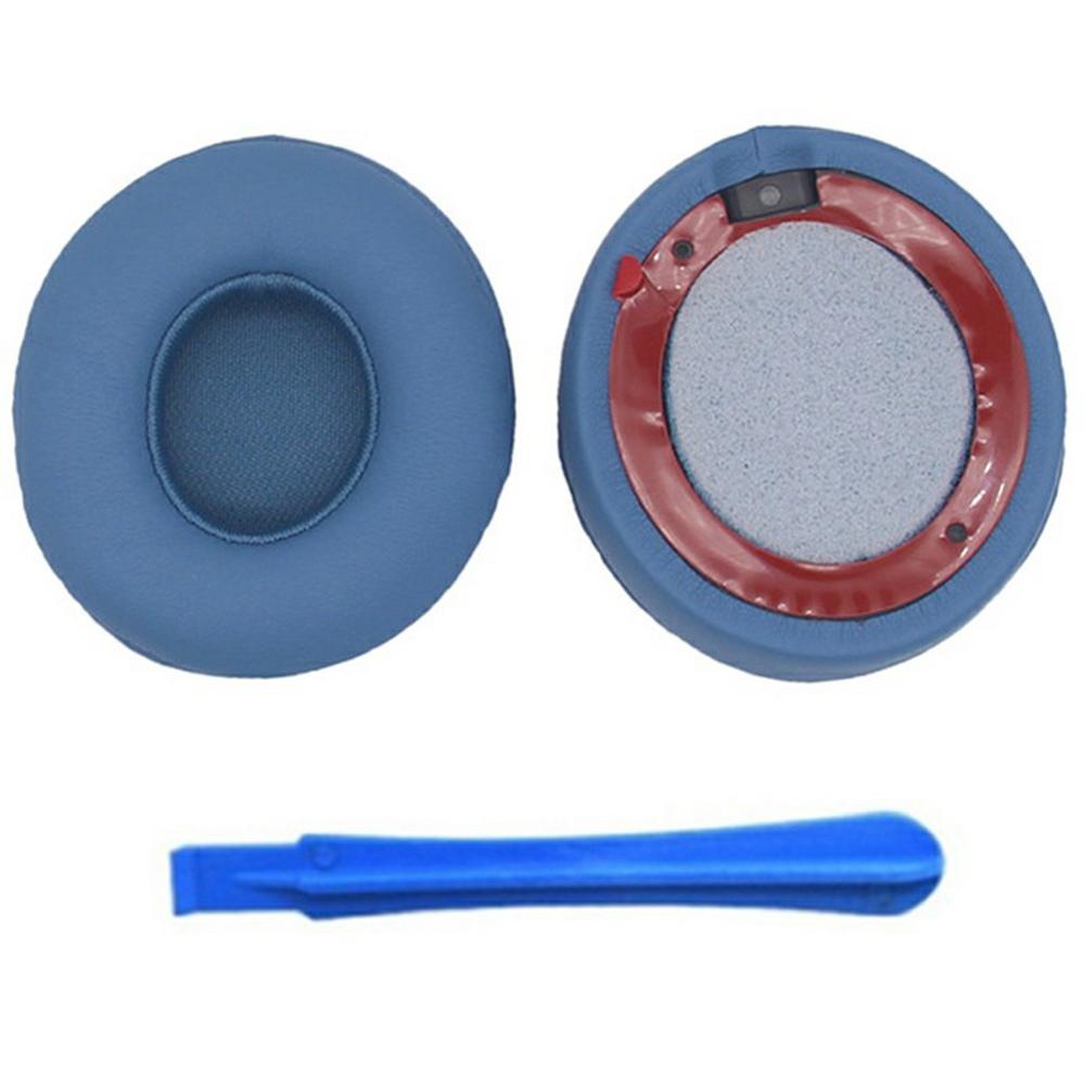 1 Pair For Beats Solo 4 Headphone Earpads Protein Leather Replacement Earmuffs with Crowbar