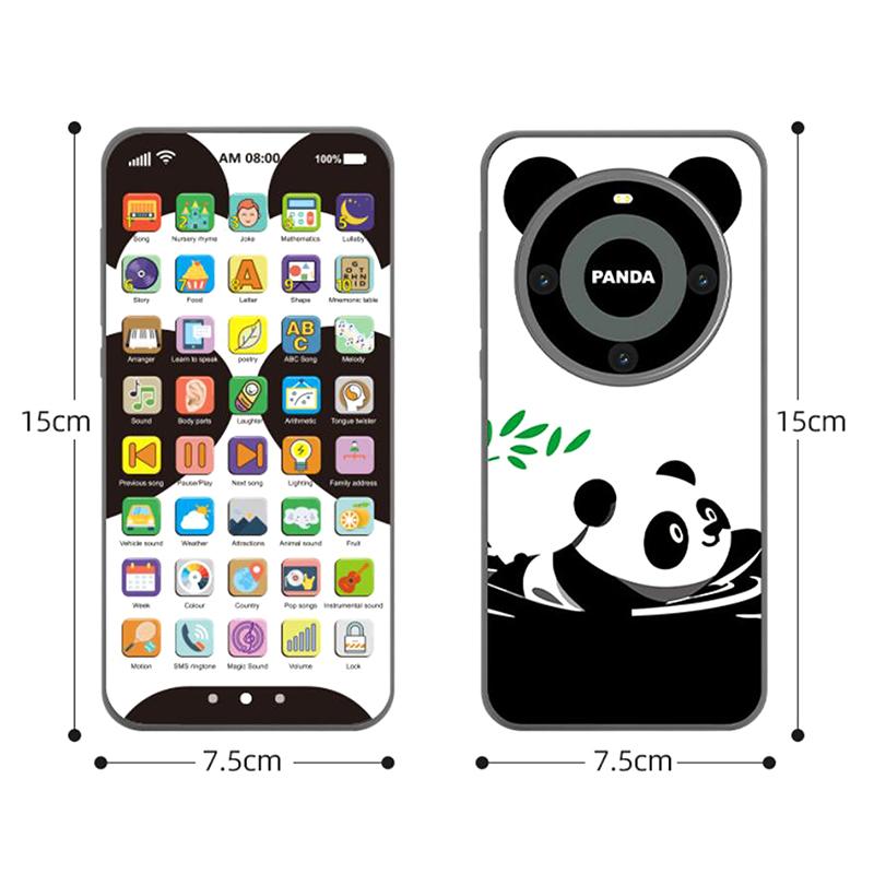 1 Set Smartphone Early Mobile Phone With Light Touch Screen Phone Rechargeable 10000 Functions Educational Content Kids Toy