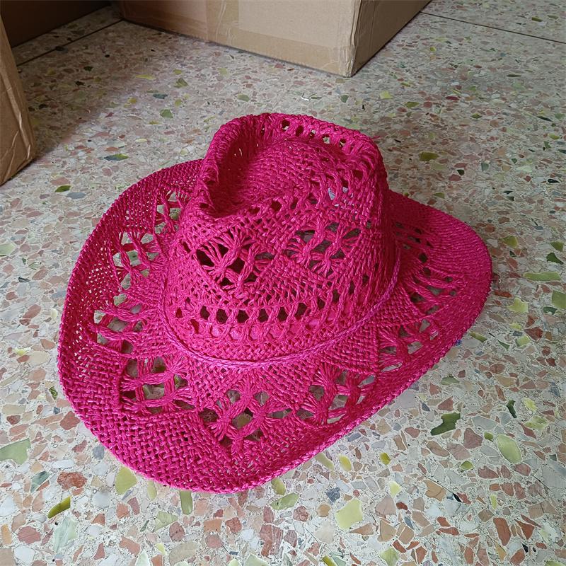 Khaki Cowboy Straw Hat 2026 Western Cowboy Sun Hat Spring Knight Hat Unisex Jazz Hat Summer Wide Brimmed Hat Sombrero Hombre