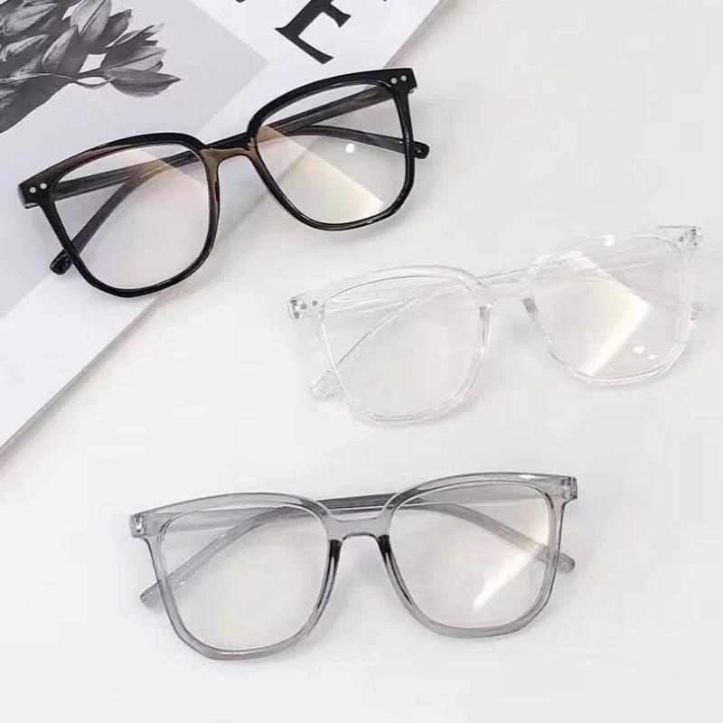Women Men Trendy Square Myopia Glasses Clear Vintage Frame Prescription Eyewear 0 to -6 0 Short Sighted Optical