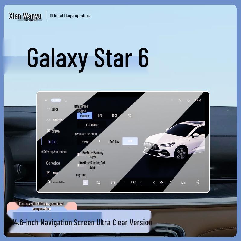 Geely Galaxy Starbright 6 Screen Protector: Central Control Navigation Film for Car Interior Decor