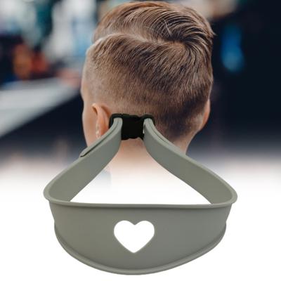 Střihací pásek Silikonový Nastavitelný Hands Free Duté Srdce Lásky Rychloupínací Spona Kadeřnické Nástroje Flexibilní Mužský Výstřih Šablona pro Stříhání Vlasů Fade