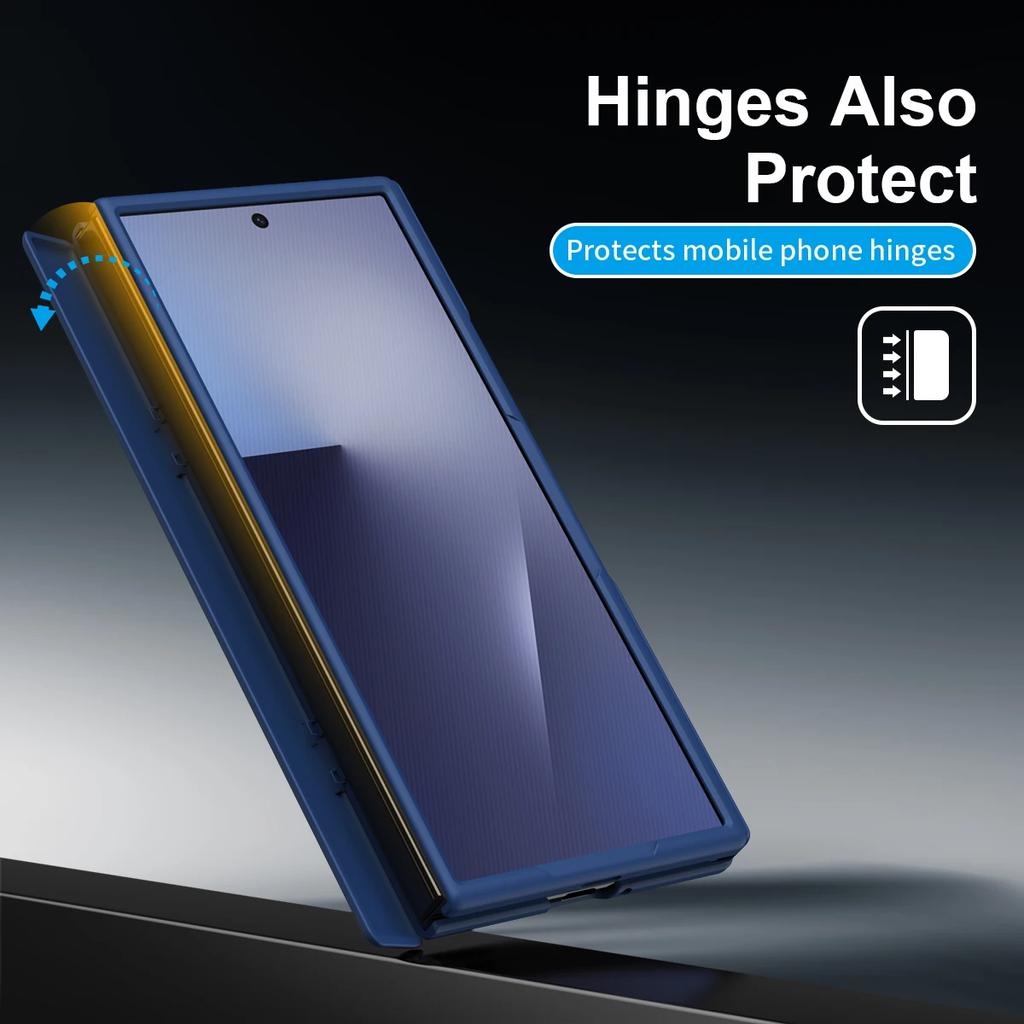 Wristband Foldable Stand Hinge Funda for Samsung Galaxy Z Tri Fold Z TriFold Case Front Glass Lens Protect PC Plastic Cover Capa
