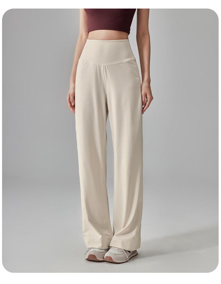 Women's High Waist Wide Leg Yoga Pants - Summer Slimming Fitness Pants
