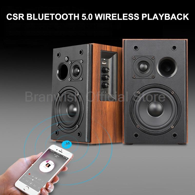 30W*2 4 Inch Bookshelf Speaker 2-Way Active Speaker 5.0 Bluetooth 6ohm HiFi Fever Monitor Audio Tweeter Home theater Sound Box